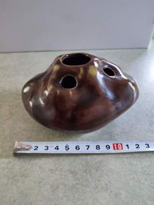 Achill Island Studio Pottery Glazed Browne Flower Bud Vase Irish Hand Made in Ireland