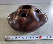 Achill Island Studio Pottery Glazed Browne Flower Bud Vase Irish Hand Made in Ireland