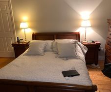 5ft Sleigh Bed in Solid Mahogany