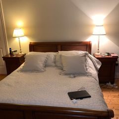 5ft Sleigh Bed in Solid Mahogany