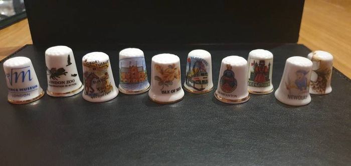 Assortment of Fine Bone China Thimbles British Cities & An Odd Country or 2