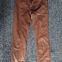 G-Smack Brown Leather Look Jeans (Size:10)