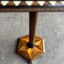 Hexagonal Damascene Fruitwood Tea Table with Mosaic Detailing, 1890s Image 8