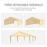 6 x 3M Party Tent Gazebo - Side Panels & Windows - Outdoor Canopy - Green Image 5