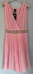 GP pink dress with gold metallic embroidery. Age 10 BNWT