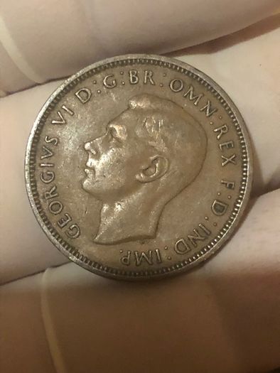 George VI half penny  x 36 Pictures