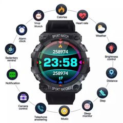 Sports Heart Rate Blood Pressure Smart Watch for Android & iOS Waterproof