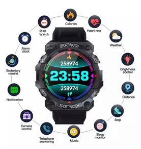 Sports Heart Rate Blood Pressure Smart Watch for Android & iOS Waterproof