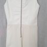 RiverIsland Cream Leather/Material mix Fitted Dress - Size 6 Image 3