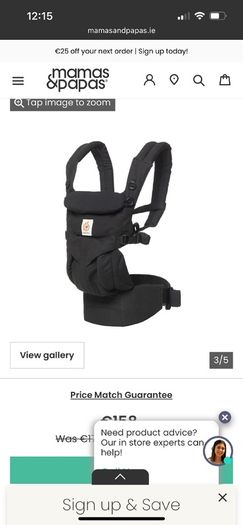 Baby Sling - Ergo baby Omni pure black