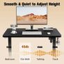 Electric Height Adjustable Standing Desk 80x60cm (31.5x23.6) Sit Stand with Splicing Top for Home Office (Black Frame + Black Desktop) Image 7