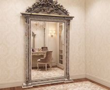 Very nice large mirror with light tones and architectural design