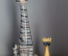 Mid-century Jemma Holland long neck siamese cats