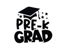 Pre K Grad Iron on Decal.