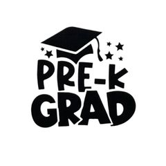 Pre K Grad Iron on Decal.