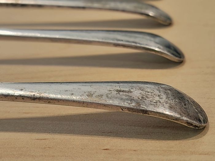 Antique XIX Century Nevada Silver Plated D&A (Daniel & Arter) Birmingham hallmarked Canteen Collectible Spoons Vintage Cutlery set of 6