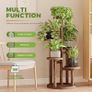 5 Tier Tall Plant Stand Indoor, Corner Wood Plant Shelf for Multiple Plants, Tiered Round Flower Stand for Patio Garden Balcony Living Room Bedroom Image 3
