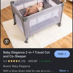 baby elegance travel cot