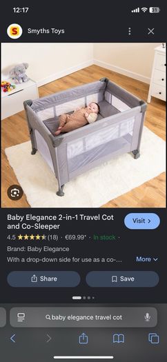 baby elegance travel cot