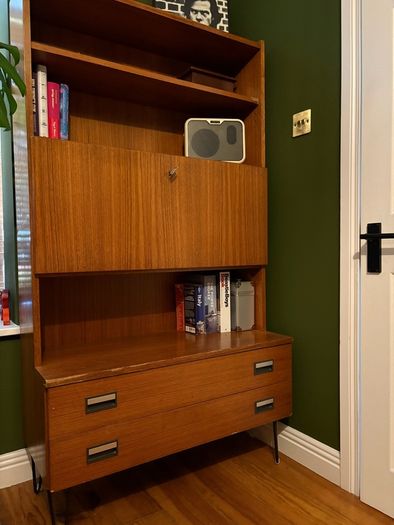 Mid century bureau cabinet