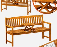Garden Bench Weatherproof Wood