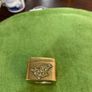 antique  old brass Japanese button box Image 5