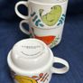 Vintage stacking cups  with bird motif x4 Image 2