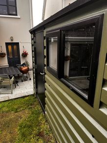 high-quality Irish-made PVC-coated galvanised-steel garden shed,
