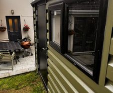 high-quality Irish-made PVC-coated galvanised-steel garden shed,