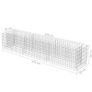 Gabion Raised Bed Galvanised Steel 270x50x50 cm Image 2