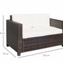 Two-Seater Rattan Sofa - Brown Image 2