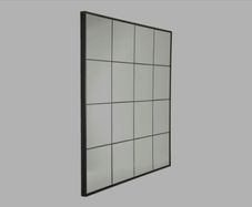 Black Frame Window Mirror