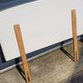 Vintage/Retro 3ft White Leatherette Headboard Image 2