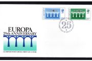 1984 Guernsey Europa (CEPT 125th Anniversary Logo) Stamp First Day Cover (FDC)