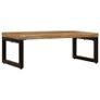 Coffee Table 110x50x35 cm Solid Mango Wood and Steel Image 3