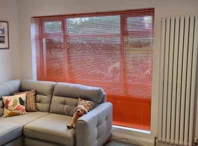 BRAND NEW Orange venetian blinds - alu (they're really cool!)