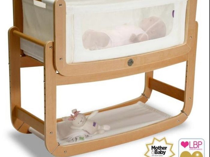 Snuzpod 4 beside crib (next to me)