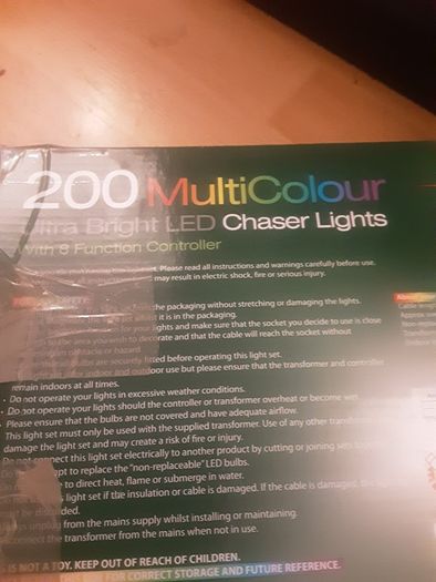 Christmas Lights .. 200 Multicolor Ultra Bright LED Lights .. Heavily Reduced .