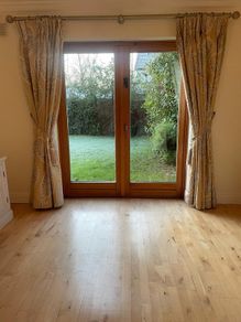 Laura Ashley Curtains double door with rail rings everything included.