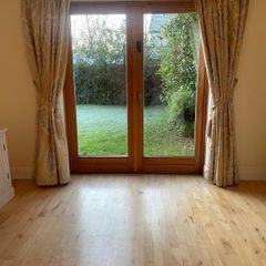 Laura Ashley Curtains double door with rail rings everything included.