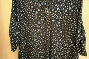 Long top - black with blue splashes