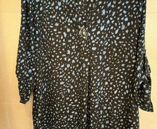 Long top - black with blue splashes