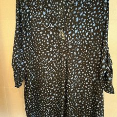 Long top - black with blue splashes