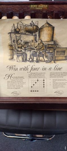 Vintage Remy Martin Cognac Wooden Game Connect Four Memorabilia