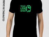 Glow in the dark Among Us SUS T Shirt, Crewmate Shirt, Imposter Shirt, Gaming Shirt for Kids Adult, Birthday Gift for Friend, Christmas Among us