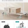 Clothes Rack on Wheels 90 kg Load Capacity Classic White Image 3