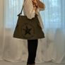 Vintage Canvas Tote Bag Khaki - BRAND NEW Image 2