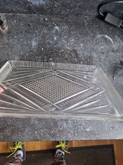 vintage glass tray