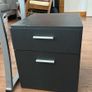 Black Ergonomic Office / Gaming Desk & Matching Under-Desk Drawer Unit Image 5