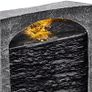 Home Garden Water Feature with LED Lights and Pump, Large Garden Water Fountain, Indoor and Outdoor Straight Waterfall Fountain, Slate Effect Image 5